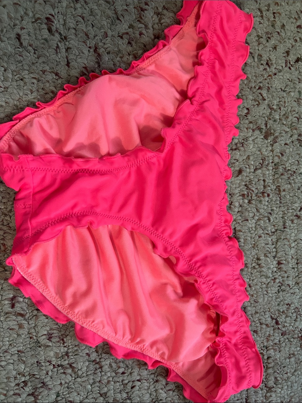 Victoria's Secret Hot Pink Ruffled Bikini Bottom